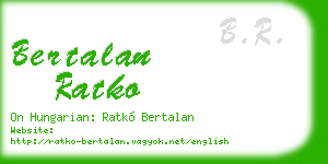 bertalan ratko business card